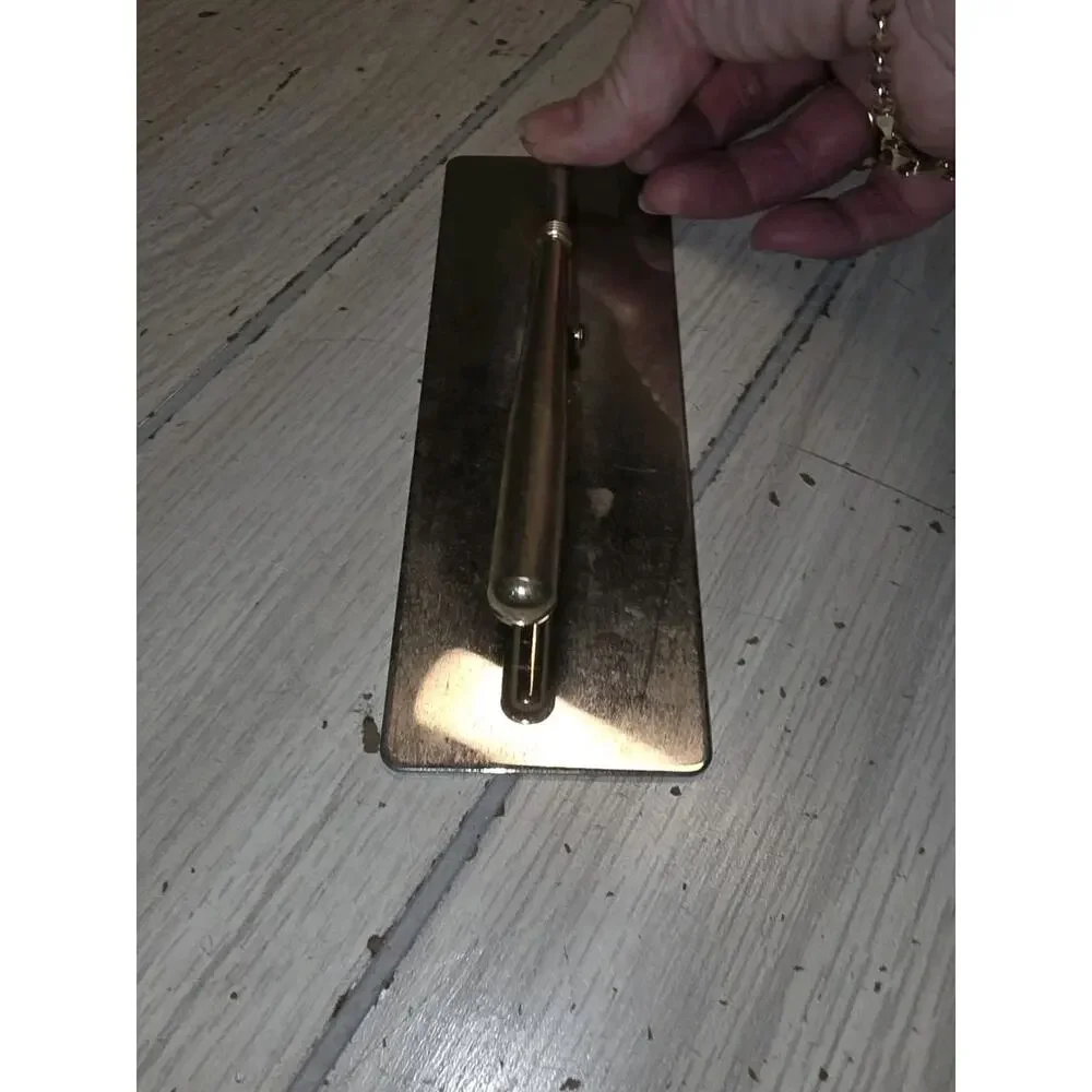 Vintage Baseball Paper Holder 1970s Brass Clip Board Document Novelty Office